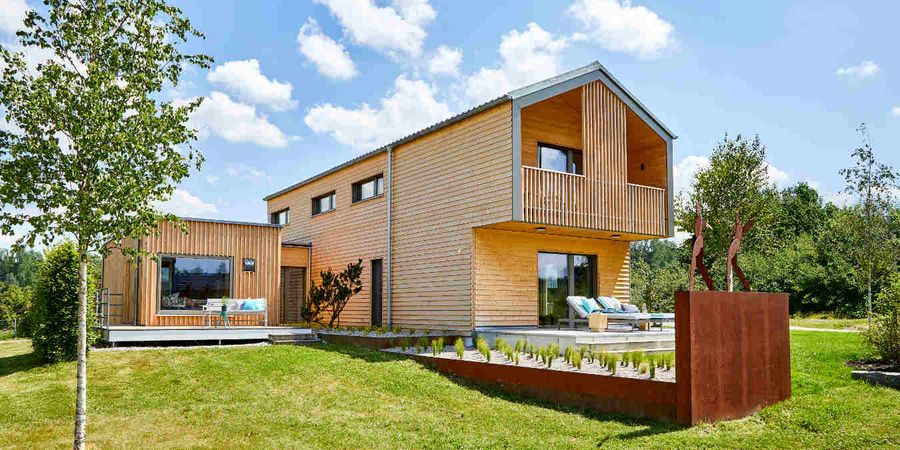 Einfamilienhaus Musterhaus „Lichtblick“ mit Anbau - Baufritz