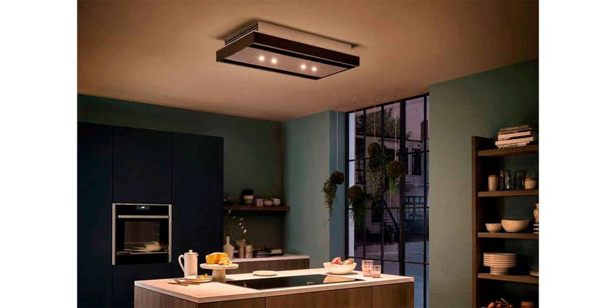 Deckenlüfter mit LEDs in Küche