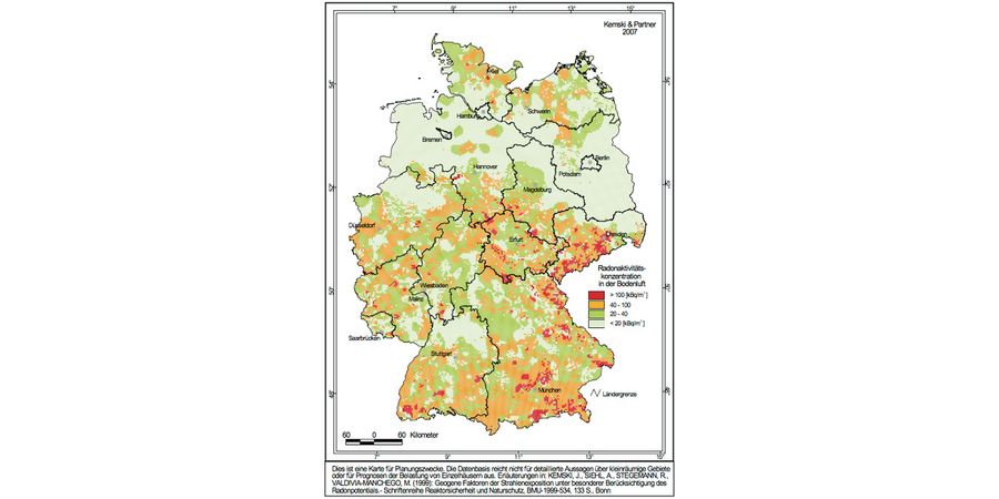 Radonvorkommen in Deutschland
