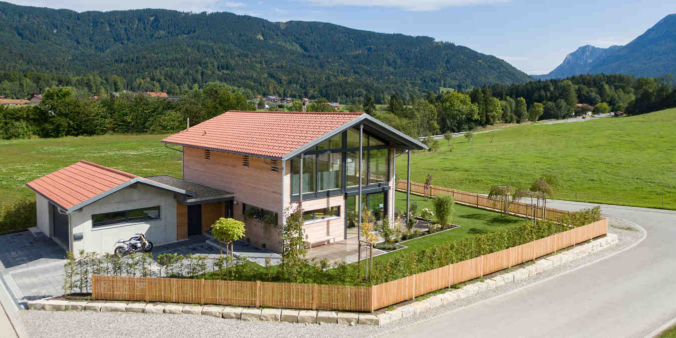Ökohaus von Baufritz mit Glasfassade